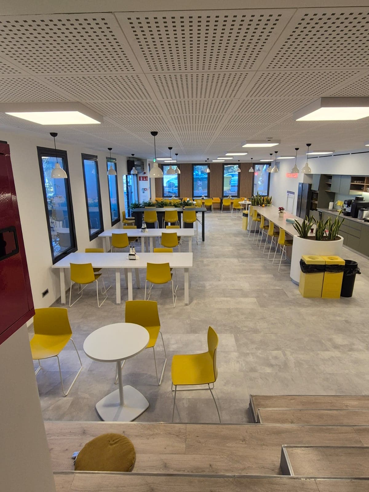 The building's canteen, in use.