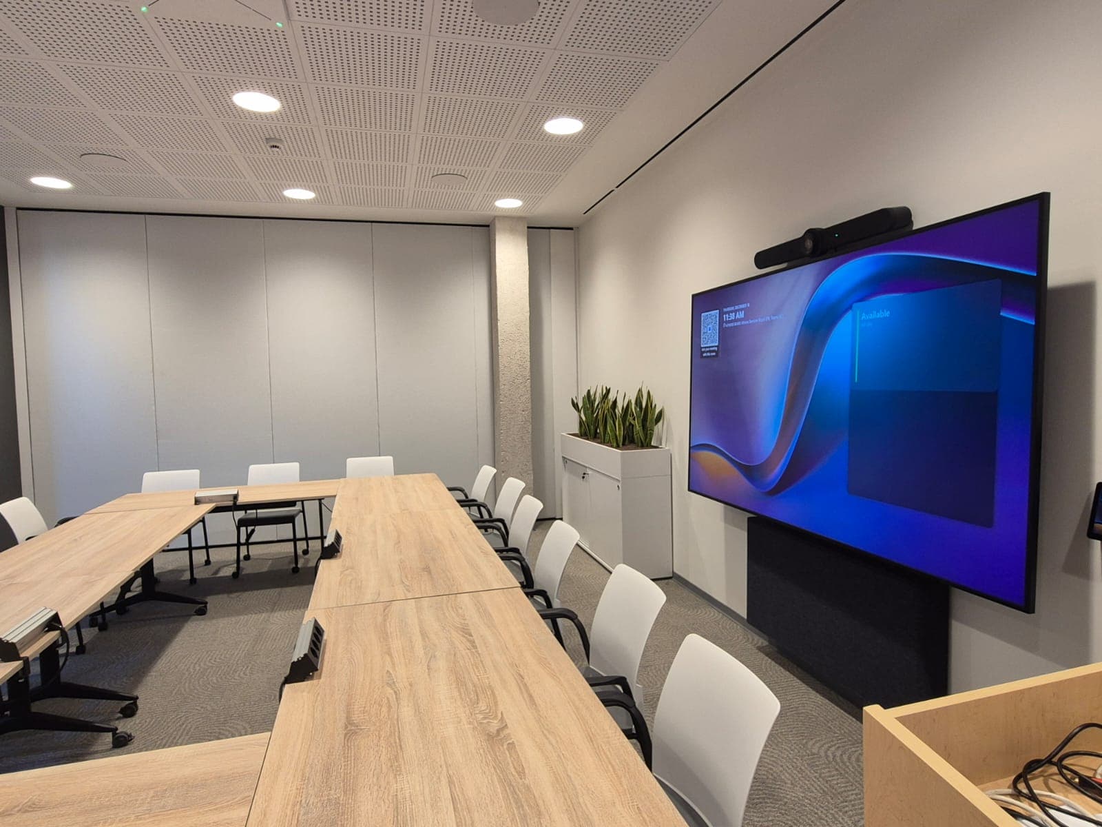 Meeting room on a completed floor.